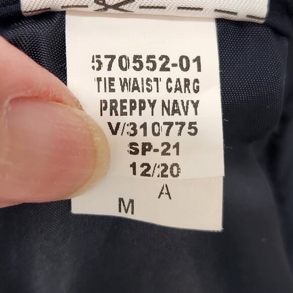 Banana Republic Navy Tie Waist Cargo Joggers Pull on Pants Women's M - Picture 4 of 11